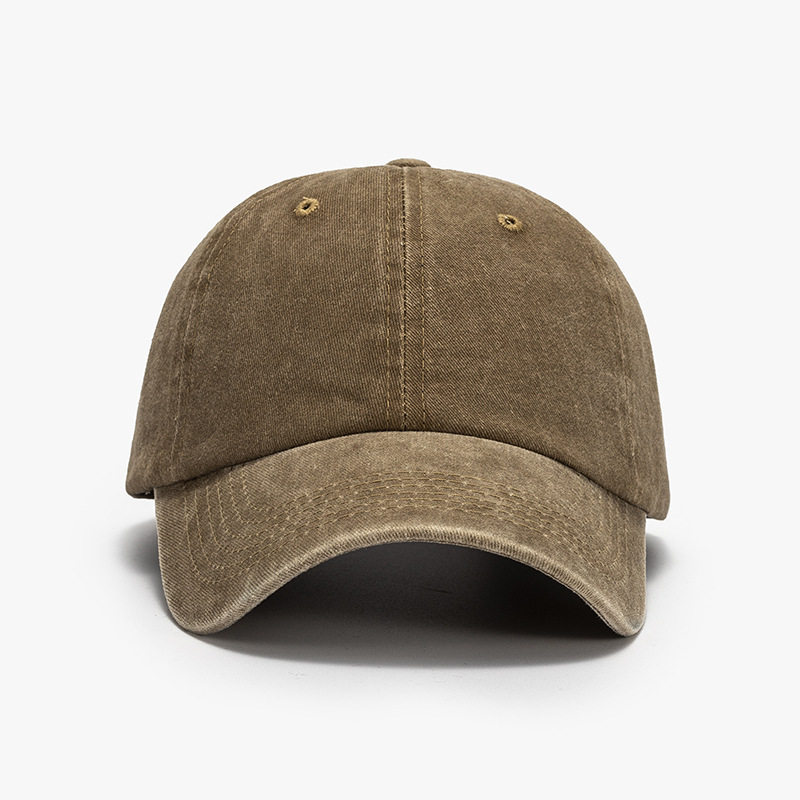 New Spring Vintage Men's Washed Denim Baseball Cap Street Fashion Brand Hat Women's Fashionable Summer Curved Corner Cap