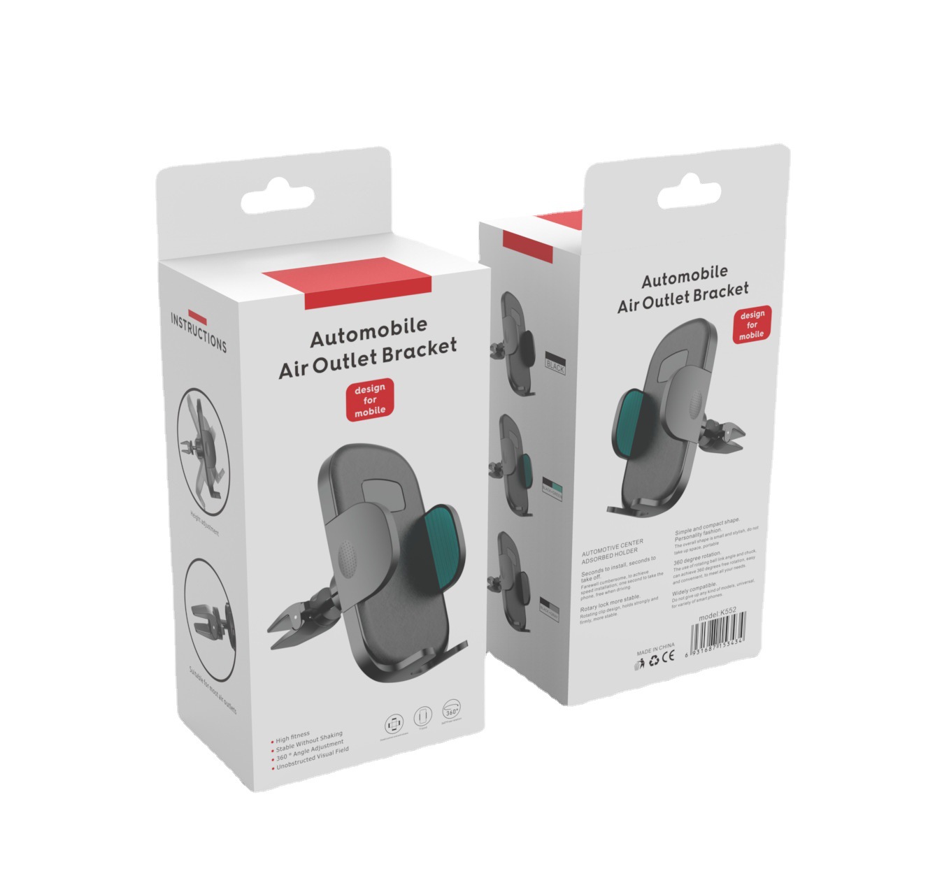 New cross-border private model car phone holder air outlet automatic lock car navigation bracket wholesale