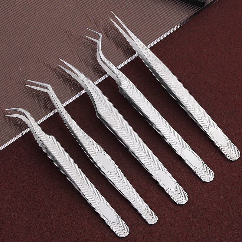 Eyelash tweezers grafting eyelash tweezers false eyelash tweezers flowering golden feather clip eyelash clip tweezers eyelash beauty makeup