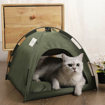 Cross-border Amazon Summer Cooling Mat Outdoor Pet Nest Tent Breathable Foldable Solid Color Simple Pet Cage