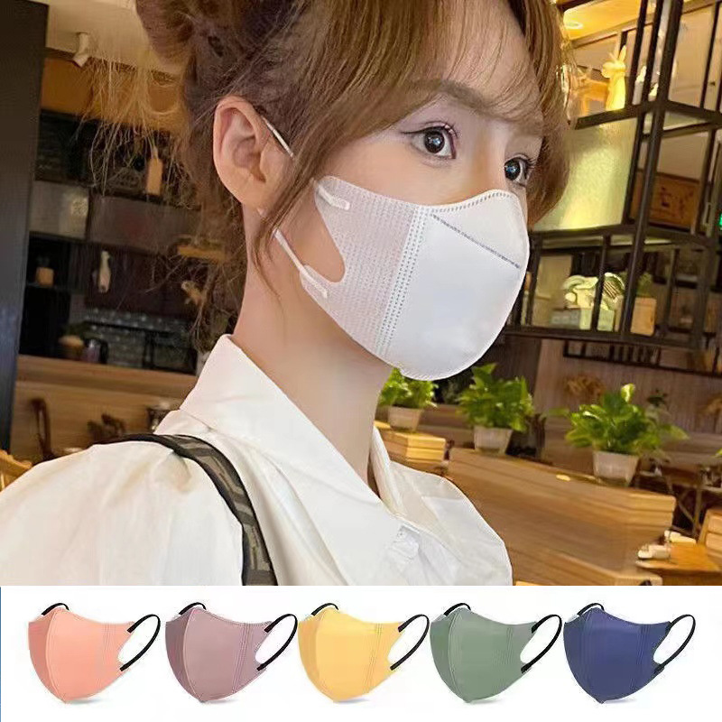 Morandi Disposable 3d Three-layer Summer Thin Breathable Face Small Fashion Protective Mask with Meltblown Cloth
