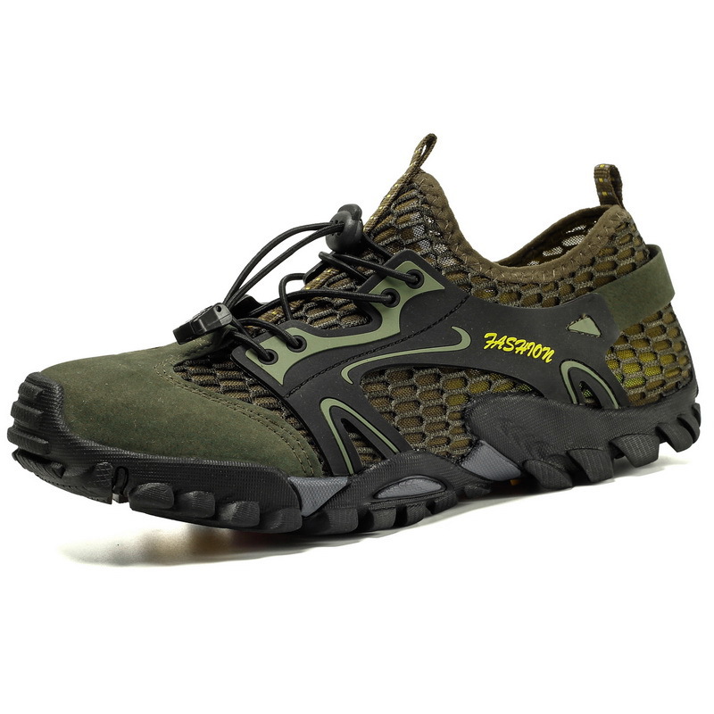 Foreign Trade Summer New Men's Mesh Breathable Outdoor Tracing Shoes Walking Wading Men's Shoes Breathable Large Size Shoes 50
