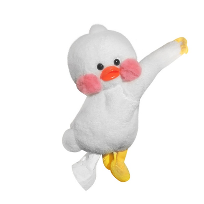 Car Tissue Box Cartoon Cute Duck Interior Accessories Convenient Chair Back Hanging Multifunctional Car Hanging Tissue Pumping