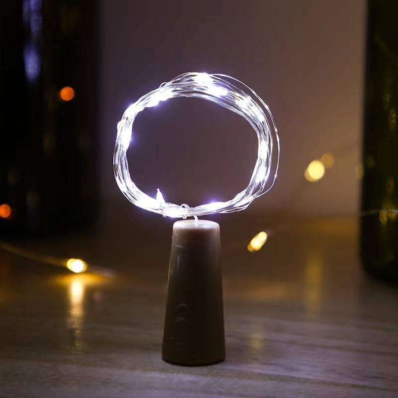 Led 銅線ライトバーコーヒーボトルストッパーストリングライトクリスマスホリデーデコレーション小さなカラフルなスター|undefined