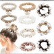 Pearl Crystal hair ring-9-piece set B