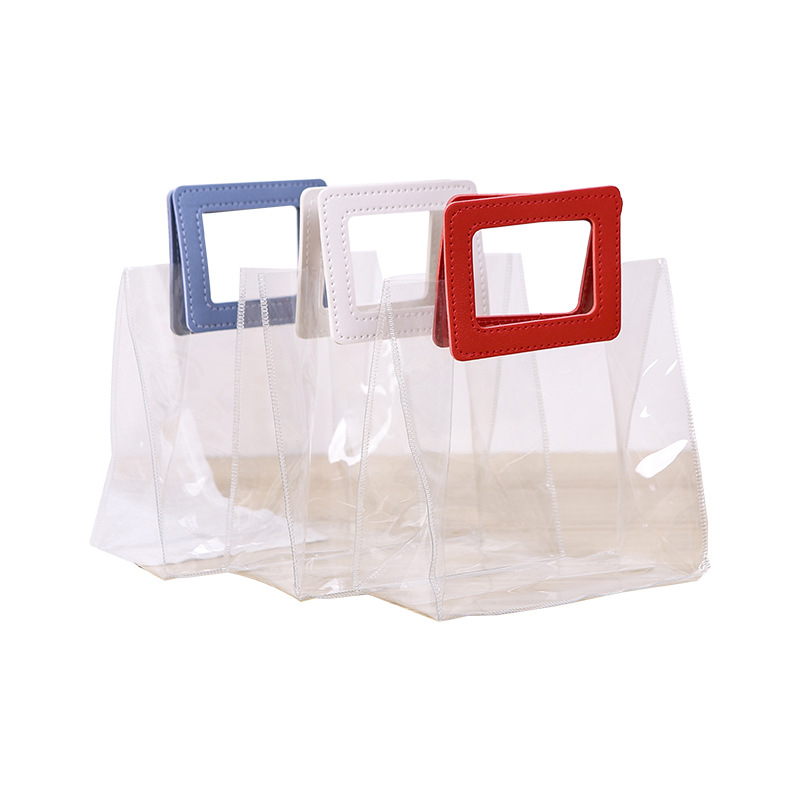 Internet Celebrity Gift Bag Transparent Portable ins Gift Accompanying Gift Bag PVC Wedding Wedding Candy Plastic Bag Packaging Wholesale