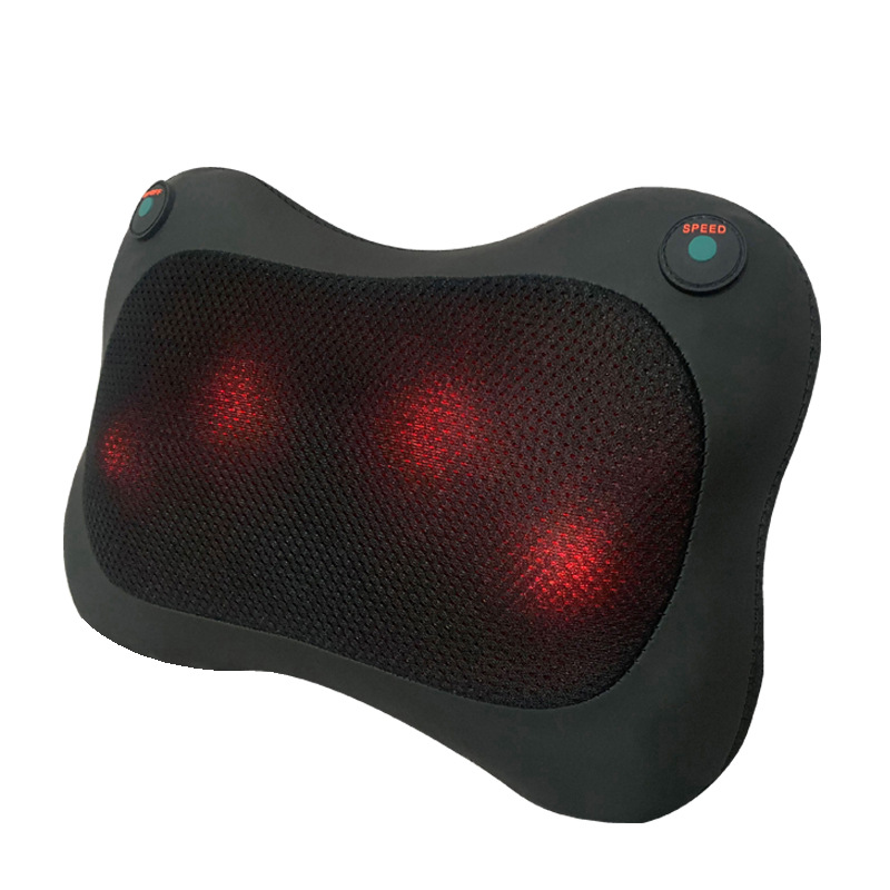 Cross-border Foreign Trade Source Cervical Spine Massage Pillow Car Home Portable Neck Pillow Neck Back Kneading Hot Compress Butterfly Pillow