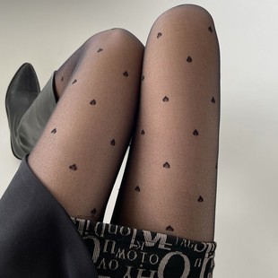 Japanese thin pantyhose black silk pattern lovely jacquard stockings polka dot pantyhose JK Lolita one-piece delivery