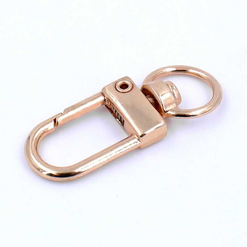 Silver metal three-point small door buckle diy paint color accessories dog buckle spot cross-border hook hook hanging plated key chain