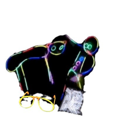 Colorful fluorescent stick fluorescent dance luminous toy cheer props dancing stick figure fluorescent accessories glasses
