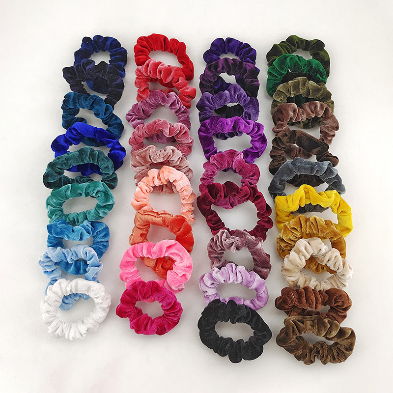 New Korean Velvet Loop Velvet Small Loop Sweet Color Hair Rope Korean Style Rubber Band Fabric Fairy Style Head Rope for Women