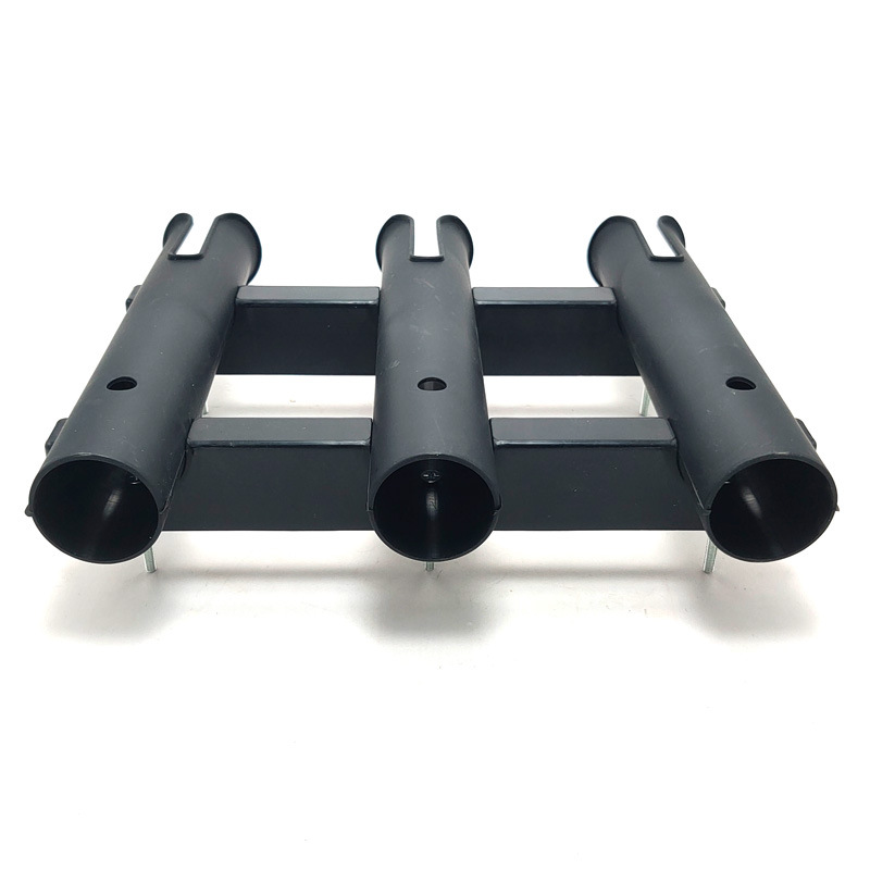 Triple barrel plastic fishing rod bracket fishing rod barrel marine fishing rod holder fishing bracket turret fishing gear accessories