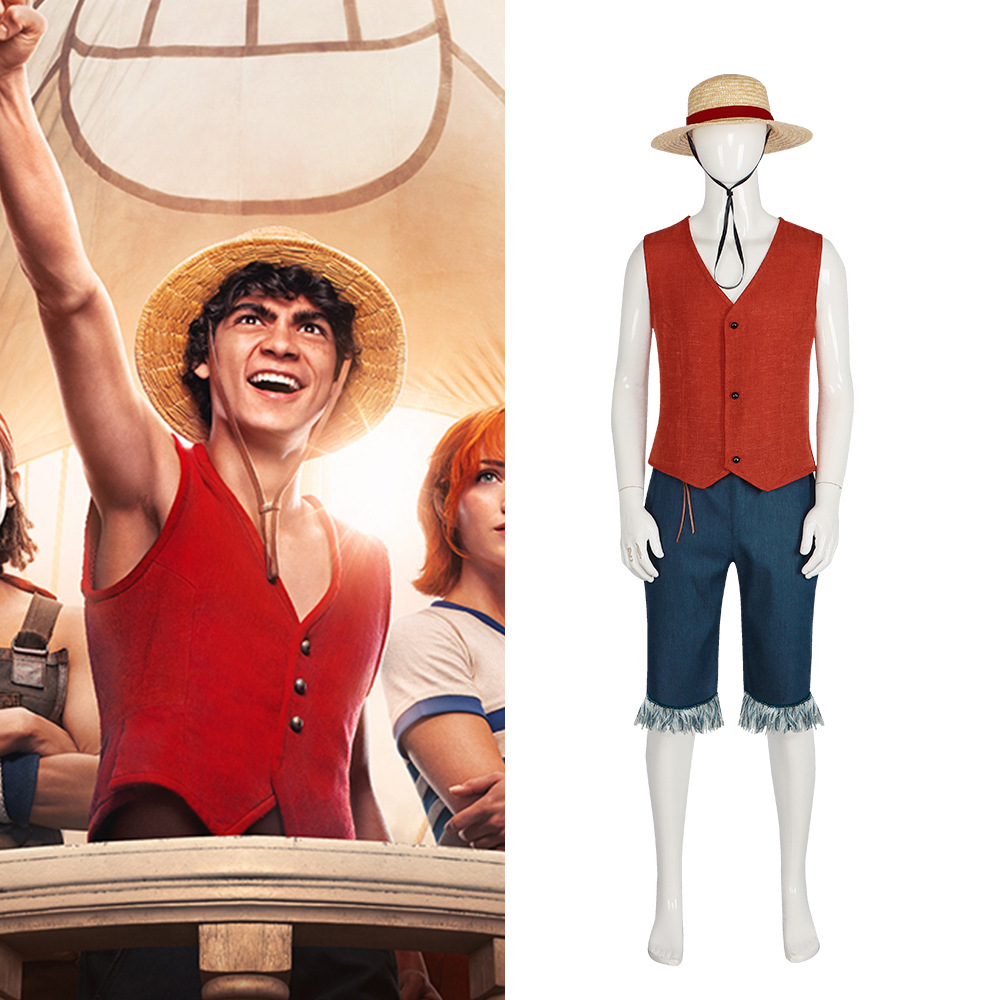 海賊王cos服真人電影版同款路飛cos服cosplay萬聖節舞台表演服裝