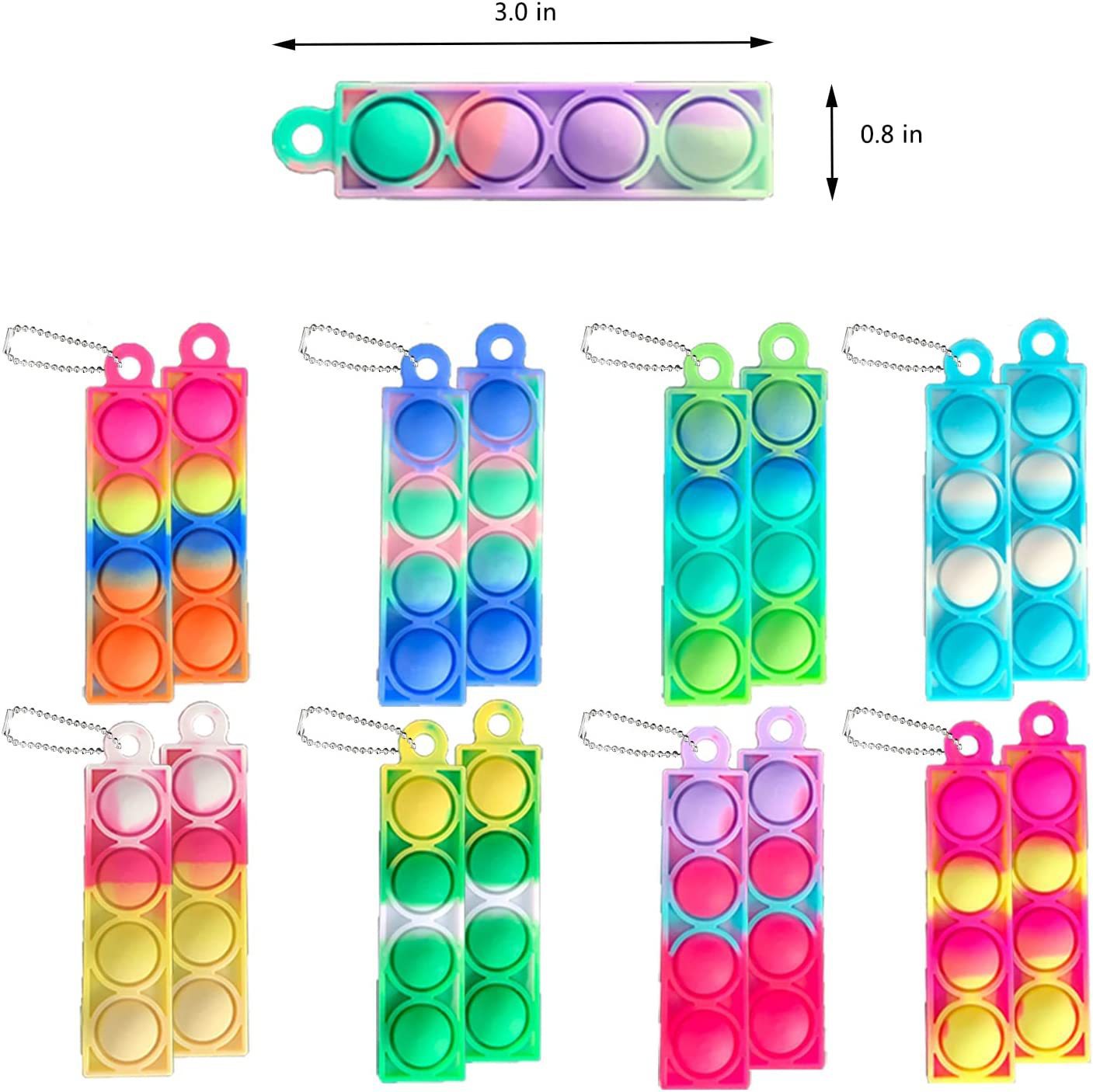 Mouse Killer pioneer keychain rainbow press music decompression keychain small size 3cm silicone keychain backpack pendant