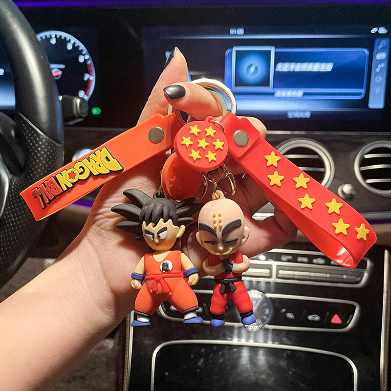 Cartoon Dragon Ball Super Figure Keychain Pendant Resin Goku Keychain for Men Backpack Decorative Creative Gift