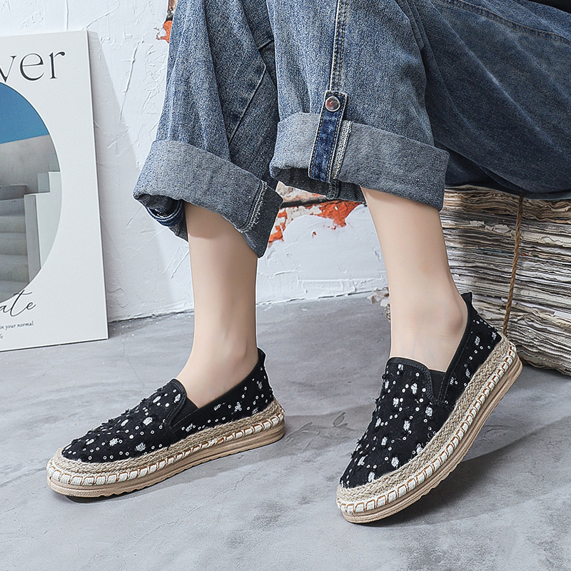 Old Beijing Original Cloth Shoes Women's Casual All-match Summer 2023 New Breathable Fragrant Style Slip-on Fisherman Shoes for Women