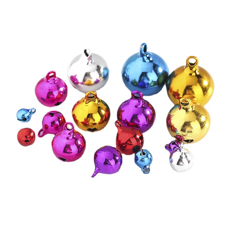 Full 38 Free Shipping Bell Brass Bell Vacuum Plated Metal DIY Pendant Small Hanging Ornament One-word Open Bell