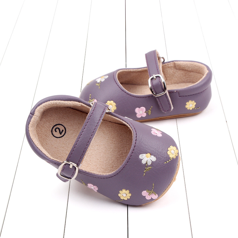 Spring and Autumn 0-1 Year Old Baby Soft Sole Toddler Shoes Princess Shoes Embroidered Baby Shoes Breathable Baby Shoes BHM3039