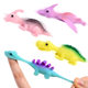 Tiktok same TPR catapult dinosaur toy finger dart dinosaur transmitter children's trick fun little dinosaur