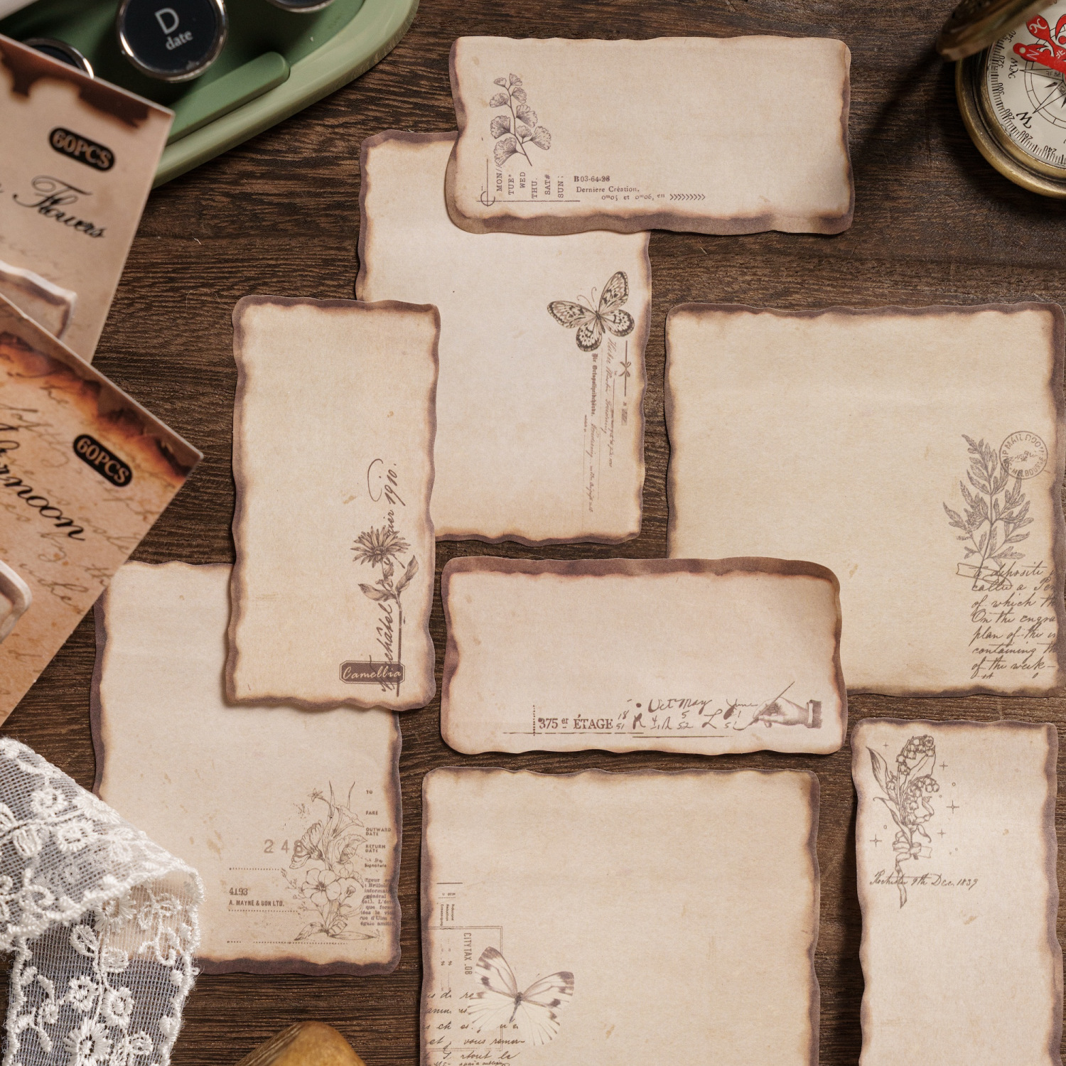 Momo sticky notes focus on old Dreams series burnt theme Journal base material 30 sheets/60 sheets into 6 types