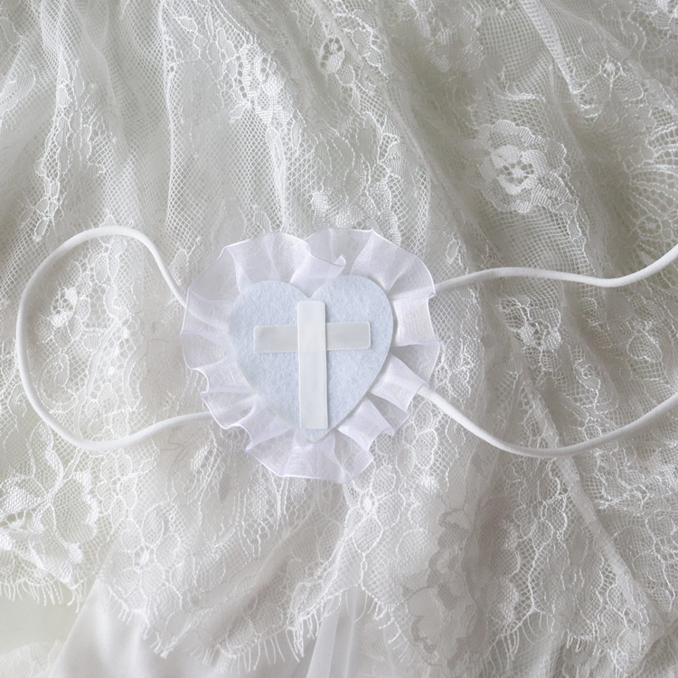 Middle Two Cross Blindfold Subculture Cute Disease Cute Hand-made Jewelry Homestead Thunder Water Pink Purple