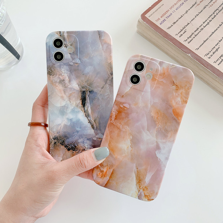 Suitable for iphone14pro phone case creative marble imd soft case all-inclusive new Apple 15 protective case