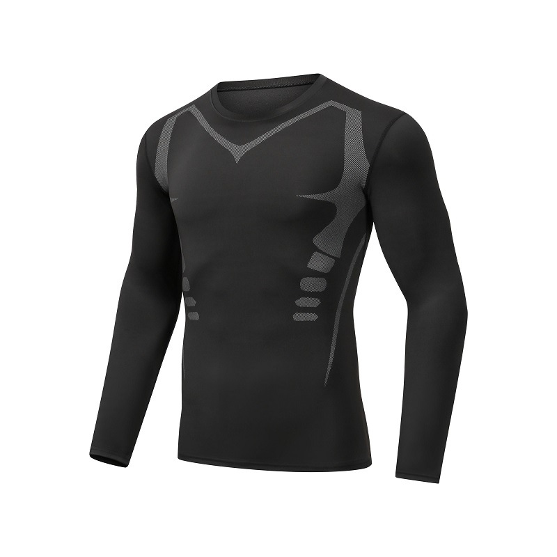 Amazon sci-fi long sleeve sportswear tight long sleeve T-shirt stretch basketball training running yoga fitness