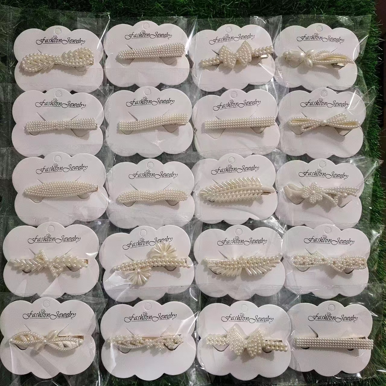 New Pearl hairpin duckbill clip broken hair finishing Internet celebrity word clip girl bangs clip push small gift