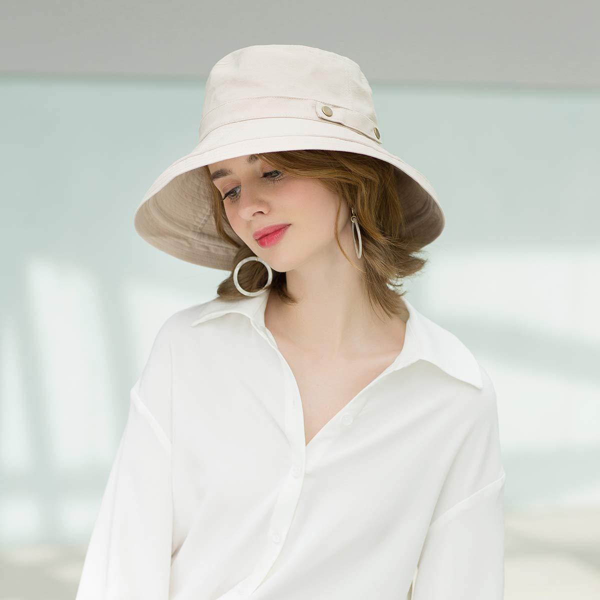 Cross-border Outdoor Women's cotton wide-brimmed sun hat beach hat summer travel bucket cover fisherman hat face-covering sun hat
