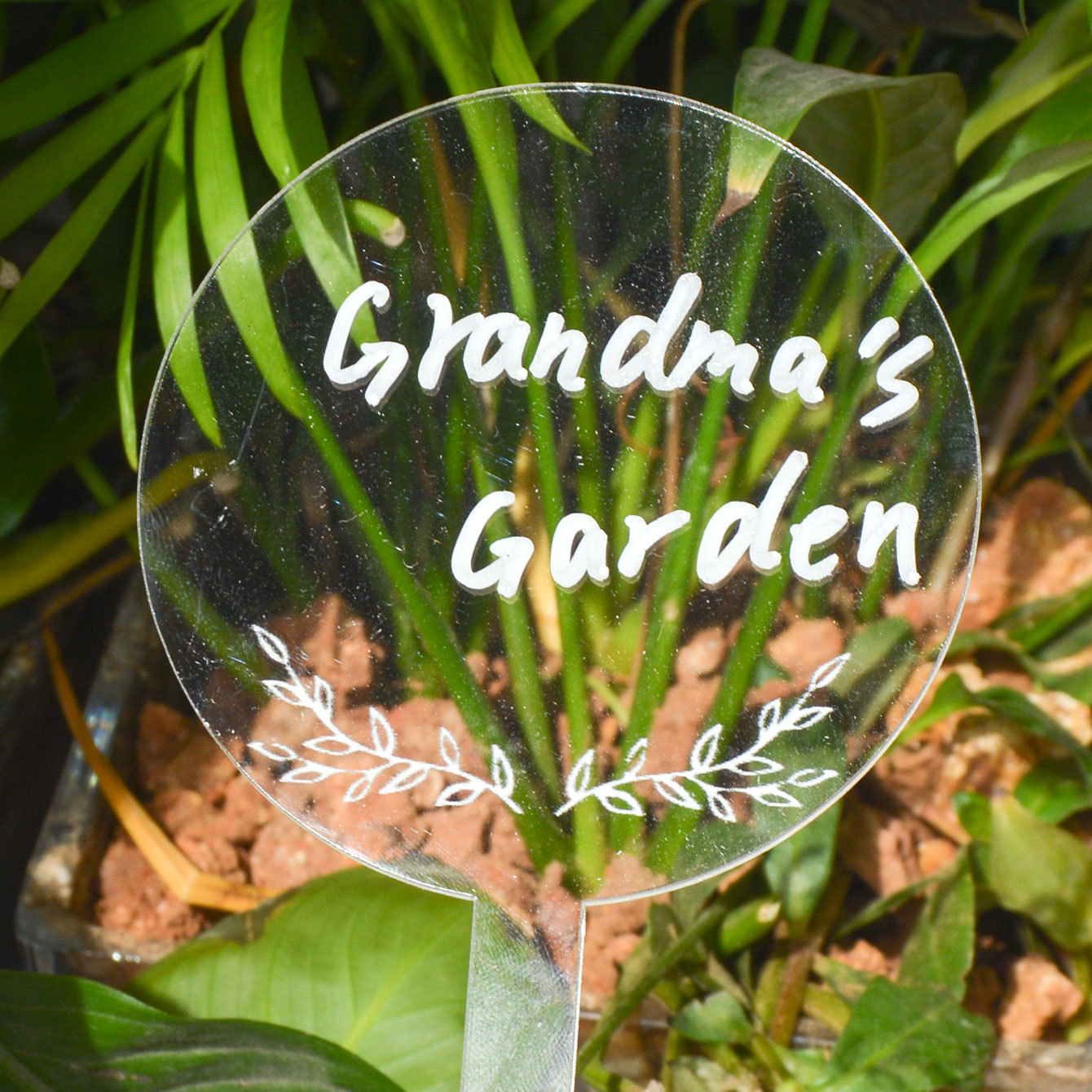 Acrylic gardening label flower plant potted plant label Garden marker card butterfly floor insert