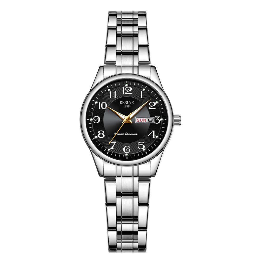 Niche Light Luxury Digital Waterproof Non-mechanical Watch Ladies Calendar Luminous New High-value Explosive Gift Watch
