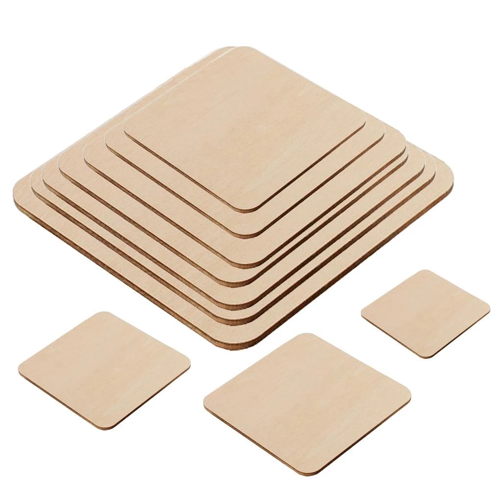 Cross-border supply special spot log rounded square wood DIY environmental protection wood sandwich shaped wood chips