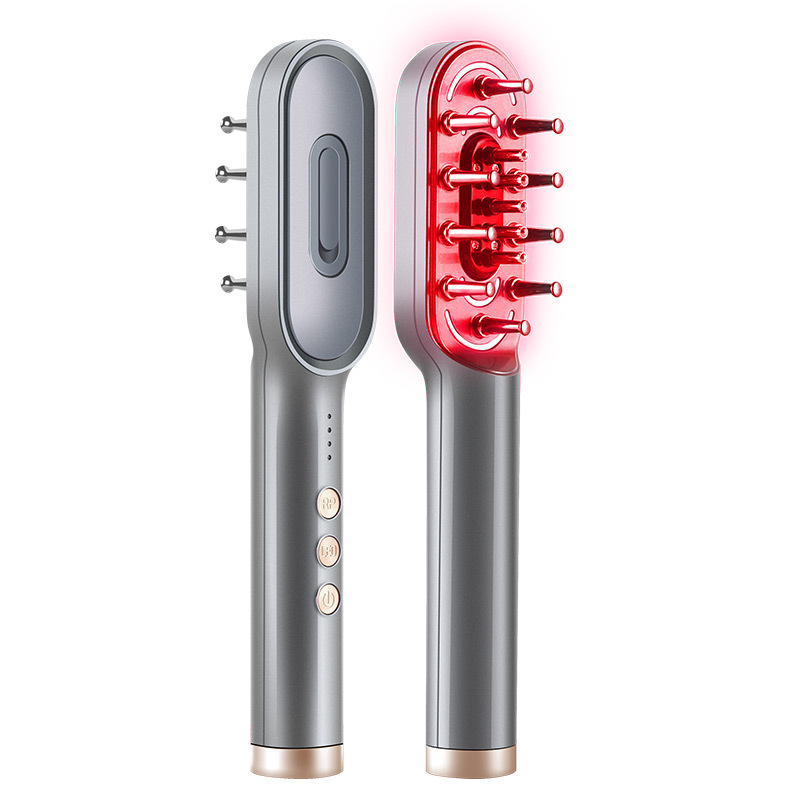 Golden Rice Beam Health Hair Comb Micro Current Massage Instrument Hair Protection Comb Massage Comb Colored Hair Line KD3806
