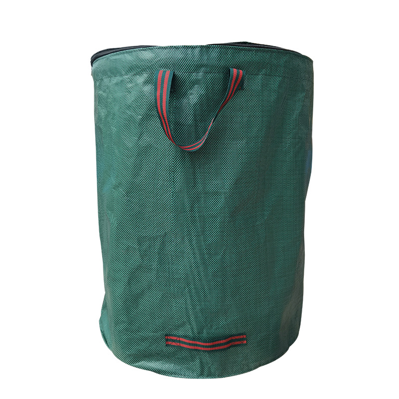 Cross-border PP garden bag with lid garden deciduous bag outdoor gardening garbage bag branches and leaves weed collection bag