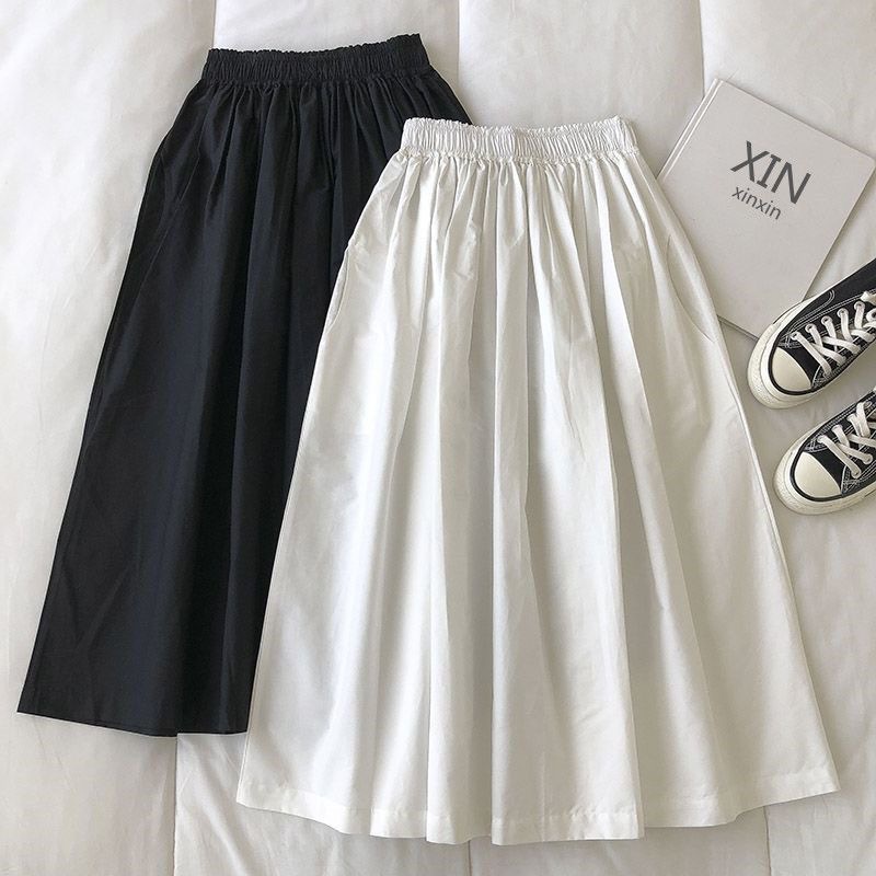 Elegant Slim Joker Skirt A- line Skirt Umbrella Skirt High Waist Skirt Women's Spring and Summer