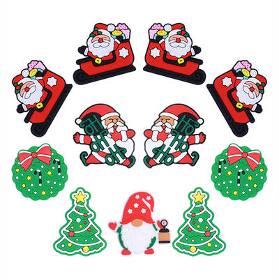 In stock Christmas silicone beads cartoon Santa Claus loose beads jewelry baby pacifier chain accessories children teether