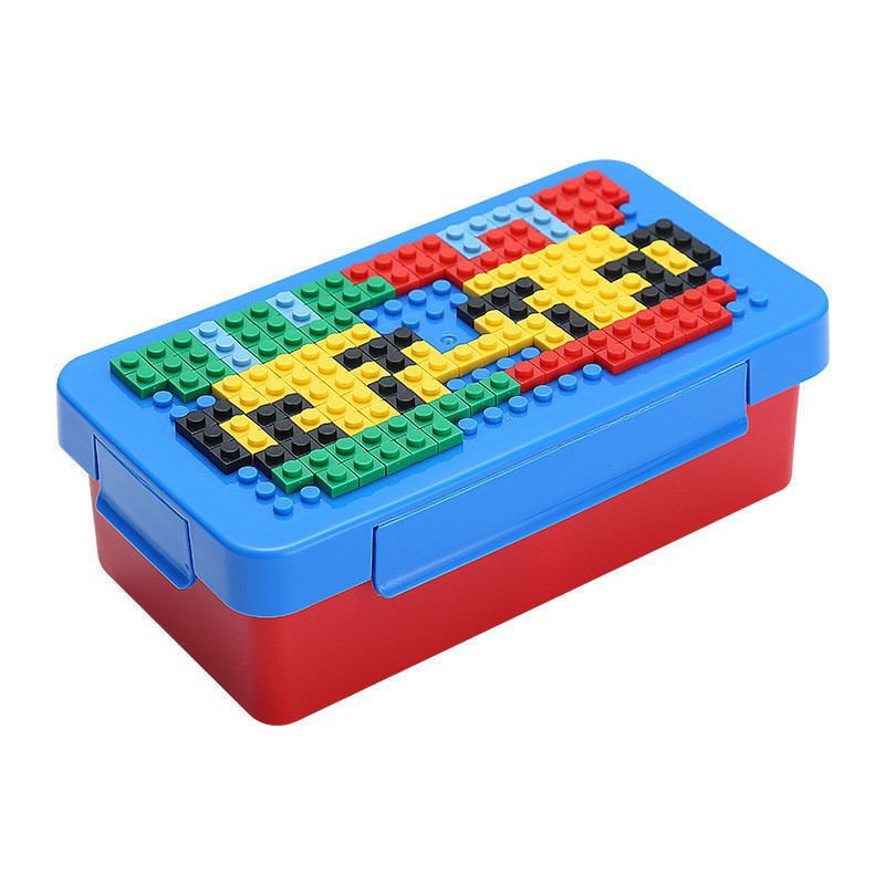 Creative fun assembling building blocks student lunch box lunch box lunch box picnic box children salad box fruit box