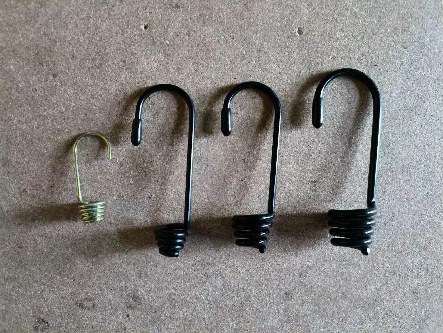 Luggage rope hook electrophoresis steel hook plastic hook galvanized hook elastic rubber rope hook factory direct sales