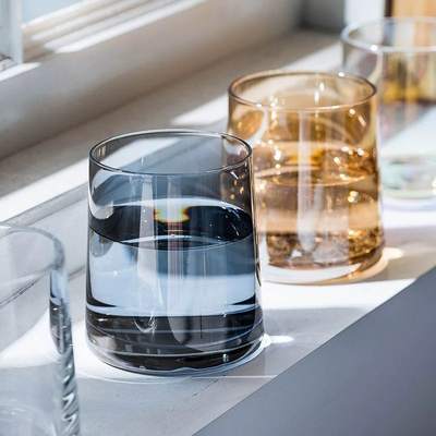 Simple Water Cup Hotel Homestay Gargle Cup Transparent Glass Cup High Color Value Crystal Whisky Glass Trapezoidal Cup