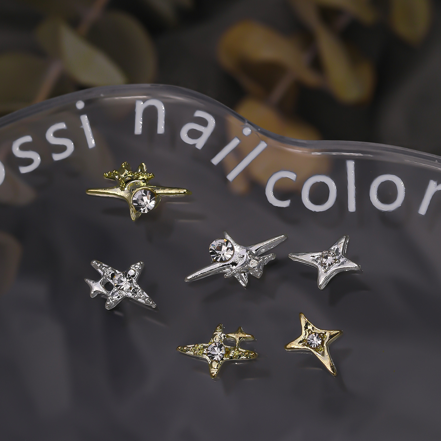 2024 Cross-border Hot Sale Y2K Star Mans Alloy Nail Art Jewelry Star Mans Mini Star 3D Nail Decoration Accessories