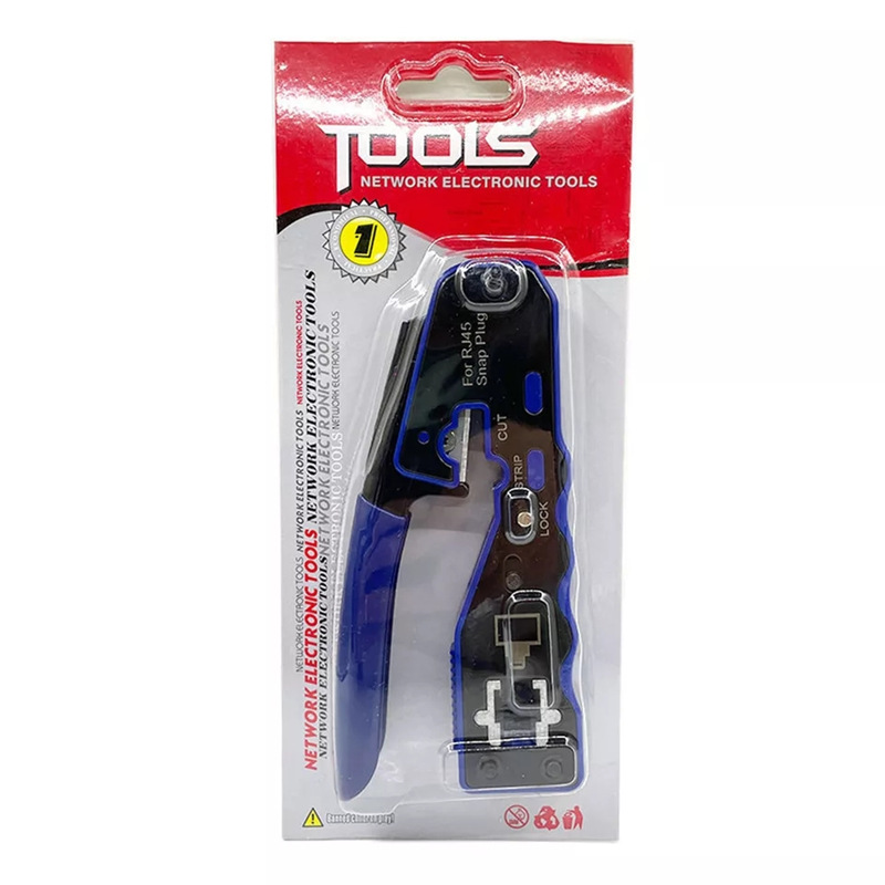 RJ45 eight-core network wire through-hole pliers cat7 perforation five categories six categories seven categories of Crimping Tools Network crimping pliers