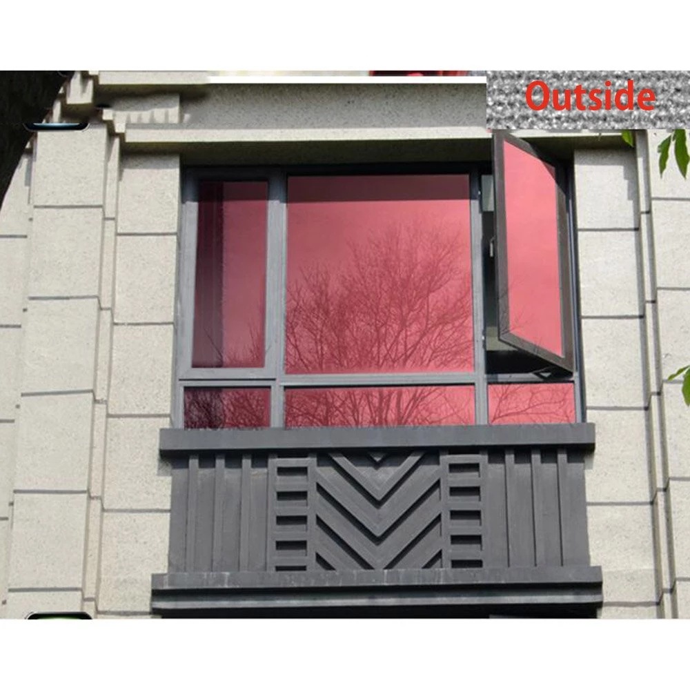 Red sunscreen insulation film one-way perspective glass sticker sun room uv-proof glass film factory wholesale