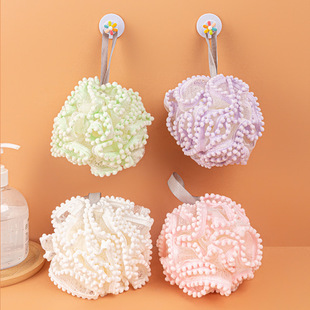 Bath flower high-grade large bath pearl bath ball does not scatter Bath flower ball cute scrub bath foaming bath women's bath towel