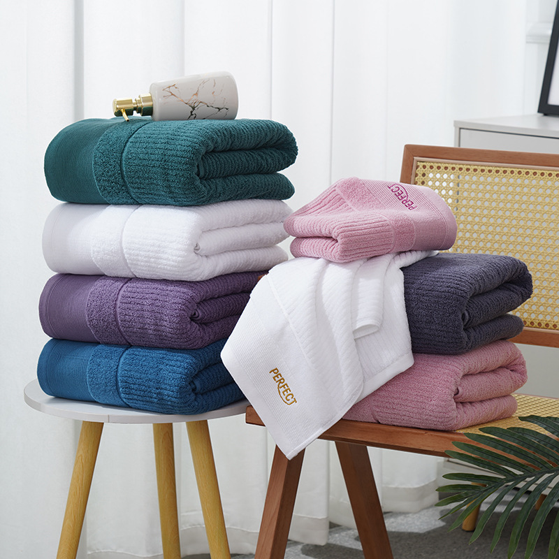 Towel factory wholesale thickened 700g hotel foreign trade bath towel business gifts cotton 32 shares bath towel embroidered logo