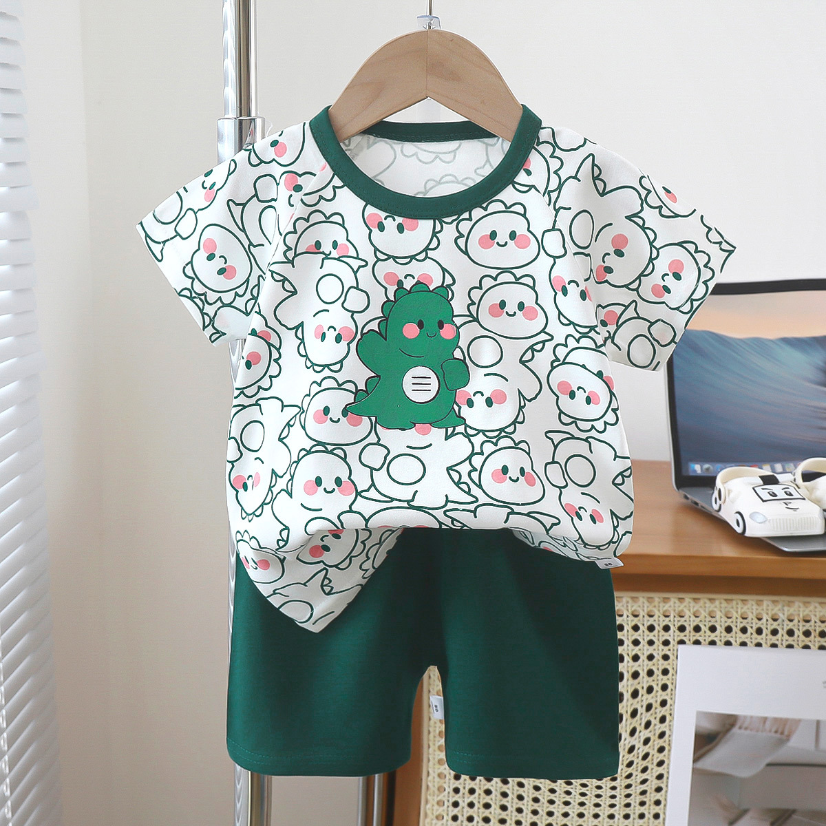Children's short sleeve suit cotton summer new baby shorts clothes boys summer girls t-shirt children's clothing wholesale
