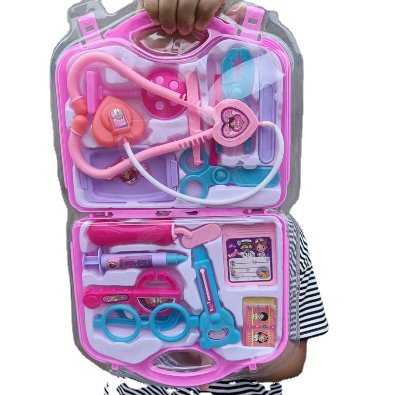 Portable simulation medical equipment box small doctor play house toys stethoscope children's toys wholesale