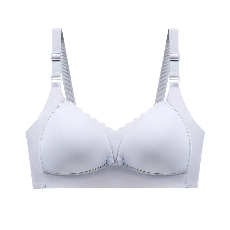 Summer New Breastfeeding Underwear Gather-up No Steel Rings Pregnancy Postpartum Large Size Thin Non-marking Ice Silk Pregnant Women's Bra