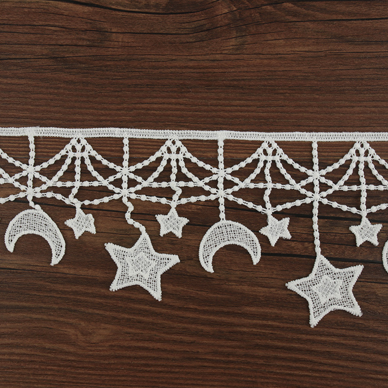 Water-soluble barcode embroidery lace star-Moon embroidery dress lace Lolita children's jk lace clothing accessories