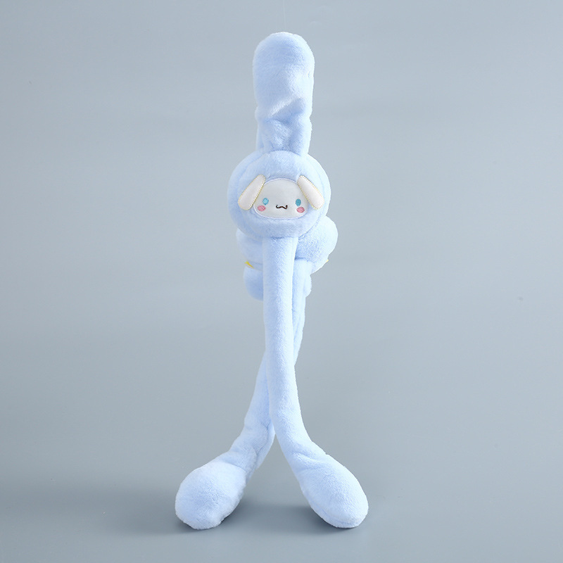 保温耳カバーの震え音と同じウサギの耳をつまむとアニメの防寒風がおもちゃの子供の耳を温める帽子を生放送する|undefined