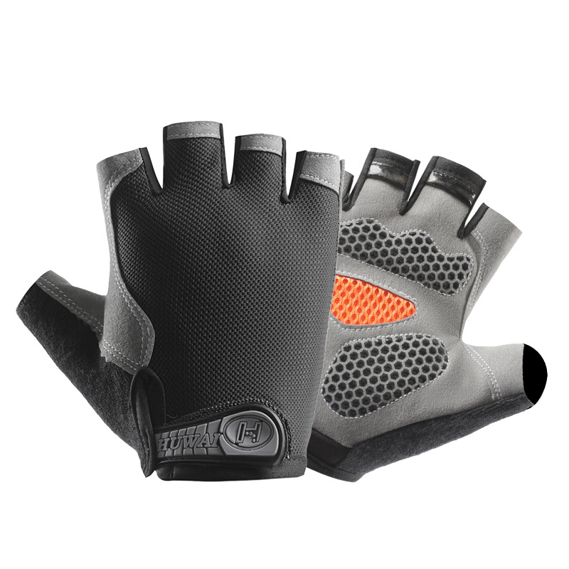 Half Finger Gloves Men's Outdoor Fitness Sports Thin Breathable Non-slip Wear-resistant Mountaineering Rock Climbing Exposed Finger Riding Gloves for Women